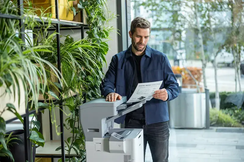 Business professional using Brother printer